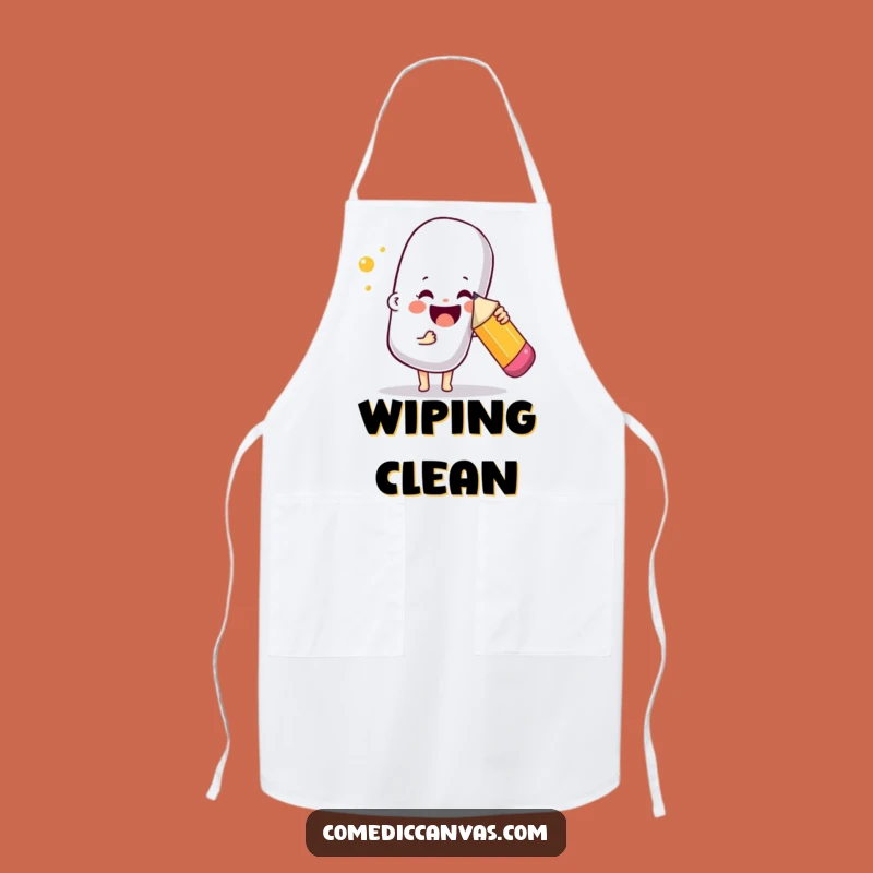 Funny Artist Apron - Playful Eraser Poking for Messy Fun Gift