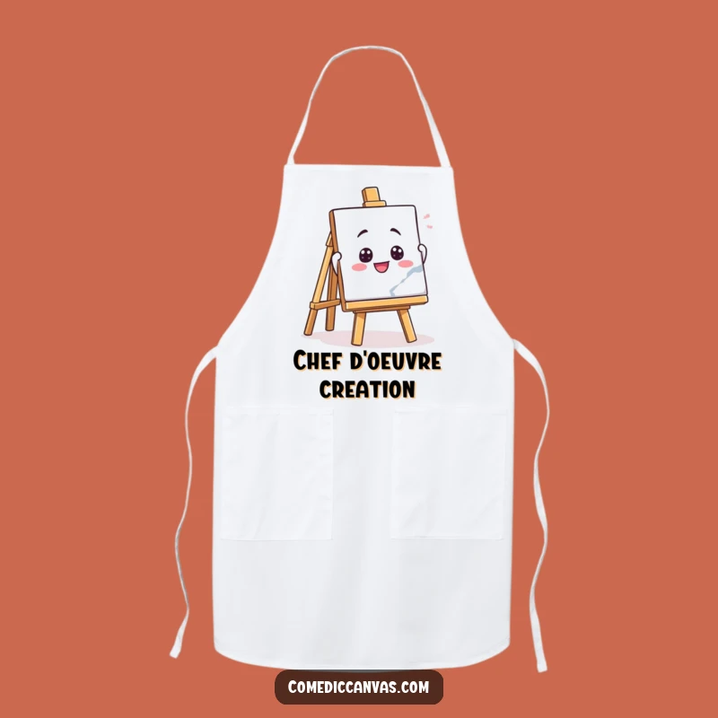 Funny Playful Easel Masterpiece Apron, Artist's Kitchen Humor