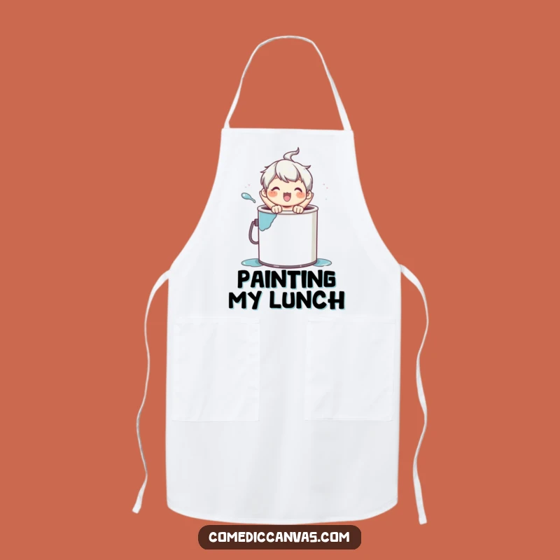 Funny Paint Can Pop Apron: Artistic Character Chef Wear, Ideal Funny Gift