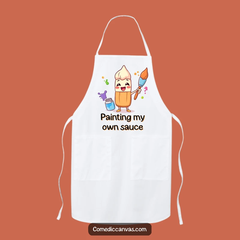 Funny Paintbrush Juggling Apron - Kitchen Art Fun & Hilarious Chef Gift