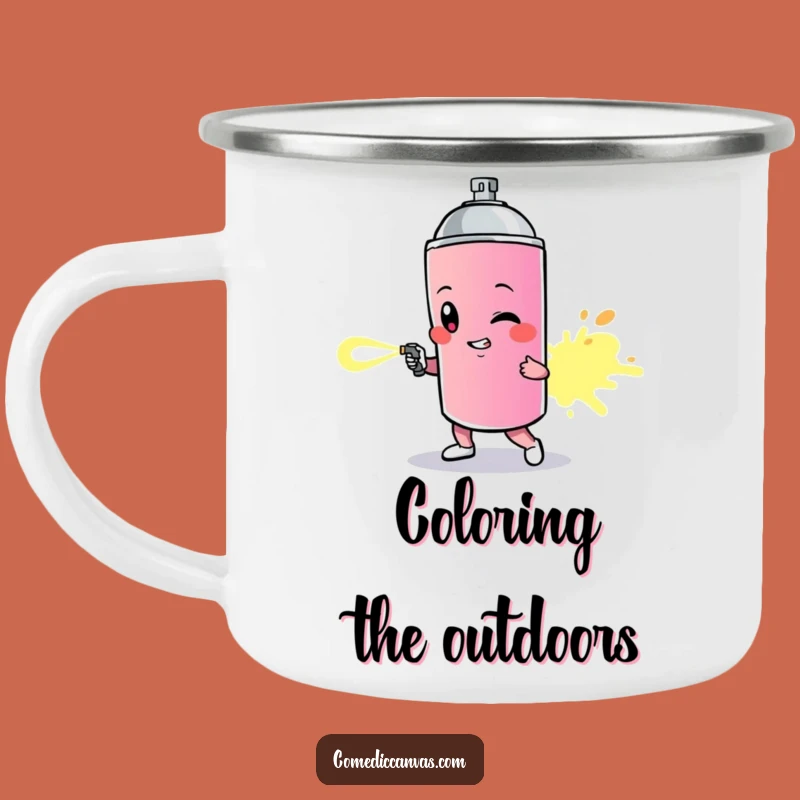 Funny Spray Paint Can Trail Camping Mug - Artistic Outdoor Gift