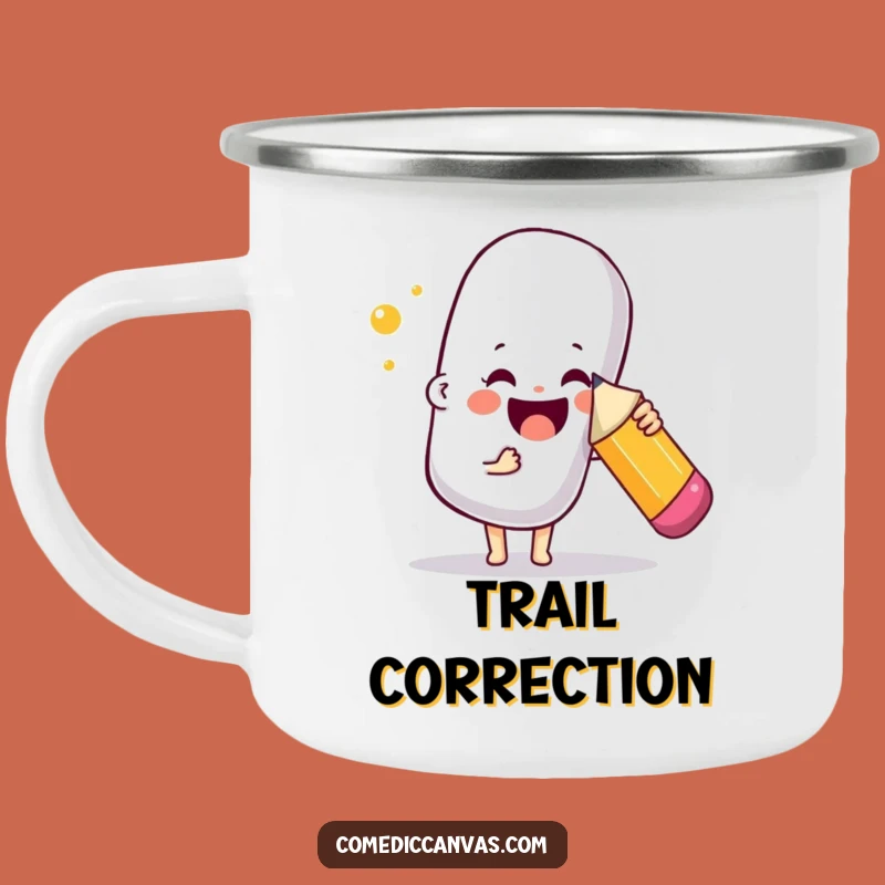 Funny Art Eraser Camping Mug - Playful Poking on the Go Gift