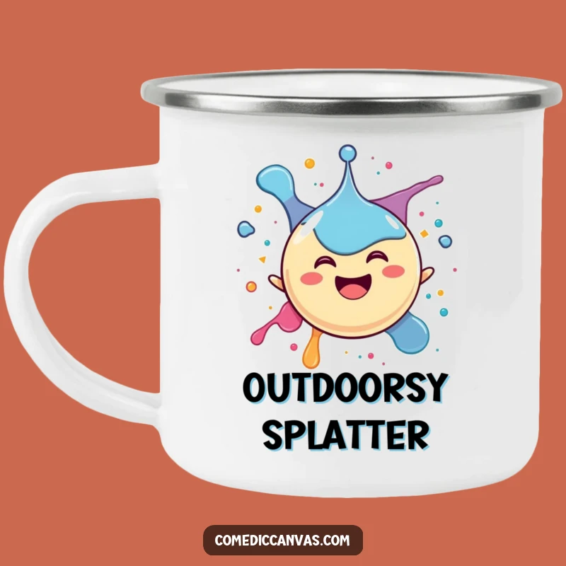 Funny Ink Splat Camping Mug: Durable Joy for Your Outdoor Adventures