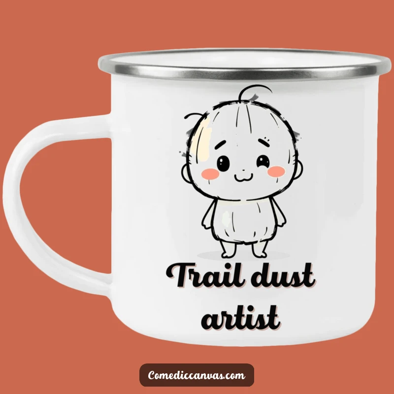 Funny Charcoal Stick Camping Mug: Smudge Art Adventures Outdoors