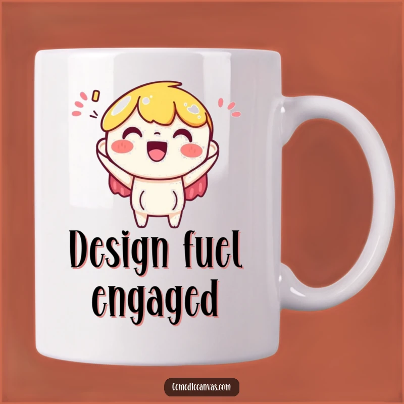 Funny Art Paper Mug: Cheerful Design Acceptance Gift for Creatives