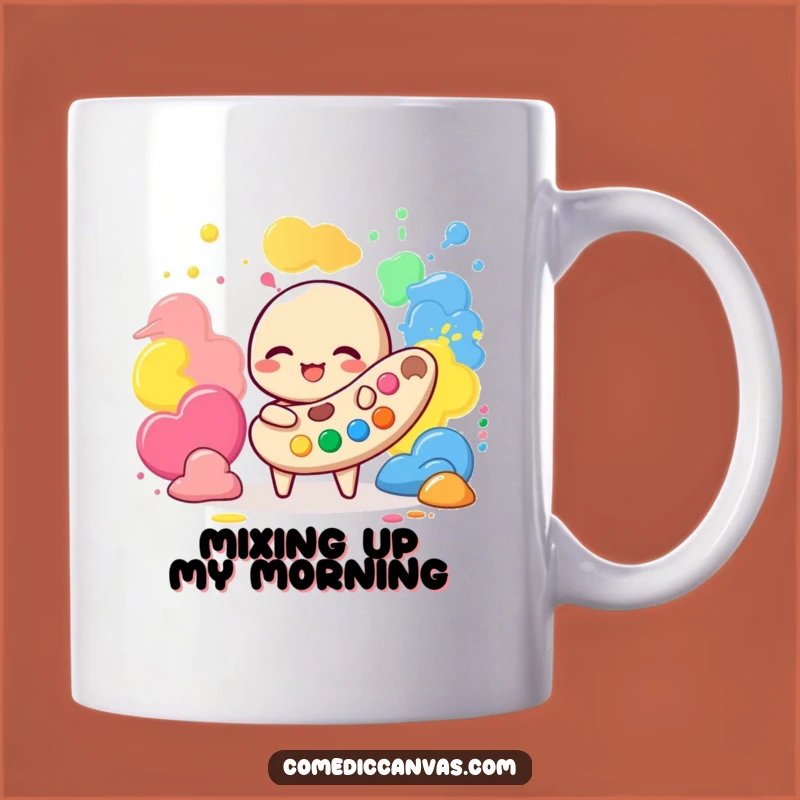 Funny Palette Paint Mug - Hilarious Artist's Playful Gift Idea