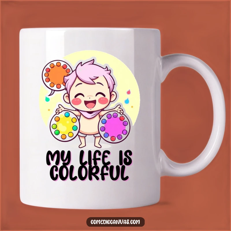 Funny Artist Juggling Palette Mug - Perfect Gift for Creative Souls