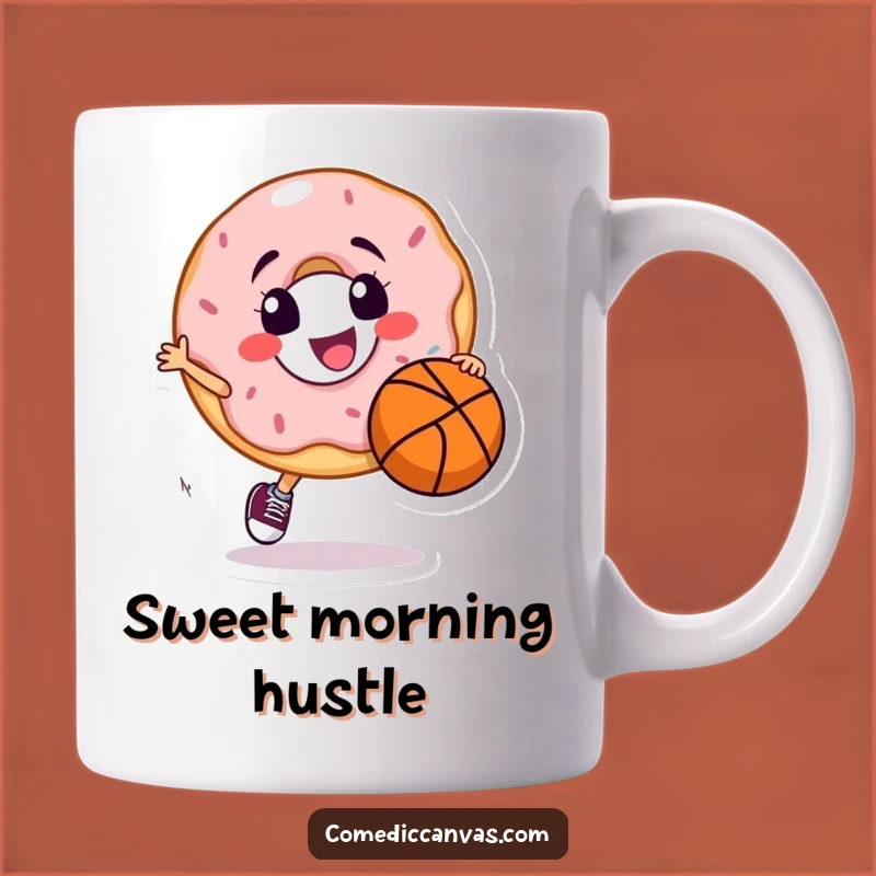 Funny Donut Dribbling Mug, a Hilarious Sports Fan Gift