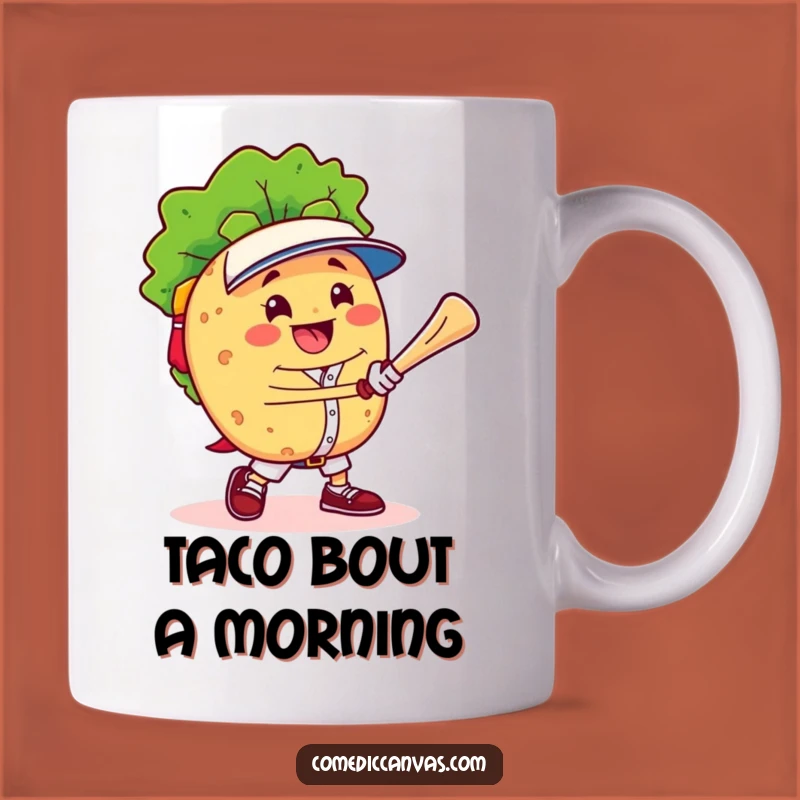 Funny Taco Baseball Champion Mug a Whimsical Gift for Foodies