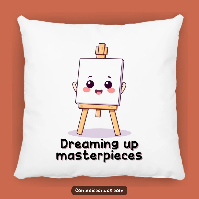 Funny Kawaii Easel Pillow: Cozy Blank Canvas Cushion - Perfect Funny Gift!