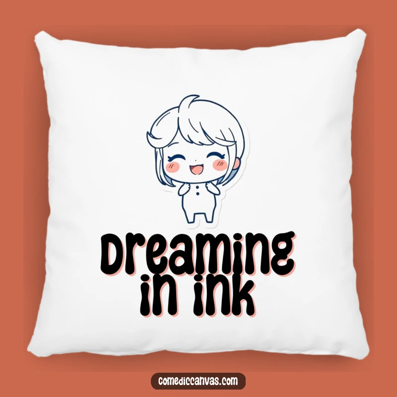 Funny Ink Pen Pillow: Joyful Artist Strokes, Comfy Funny Gift