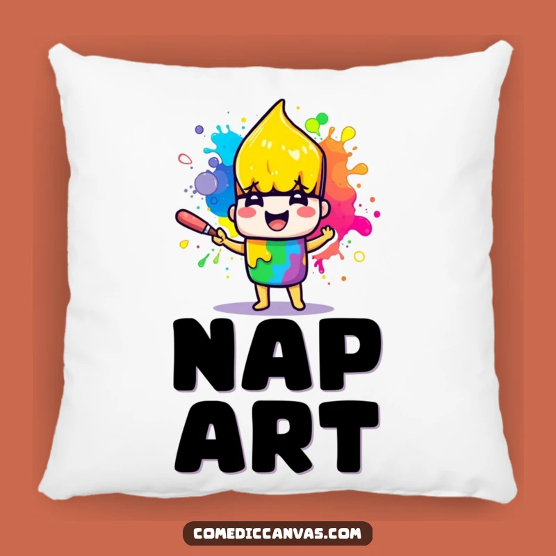 Funny Paintbrush Pillow: Add a Pop of Color and Humor to Your Space