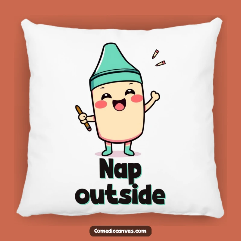 Funny Crayon Pillow: Add Colorful Comfort and Rule-Breaking Charm