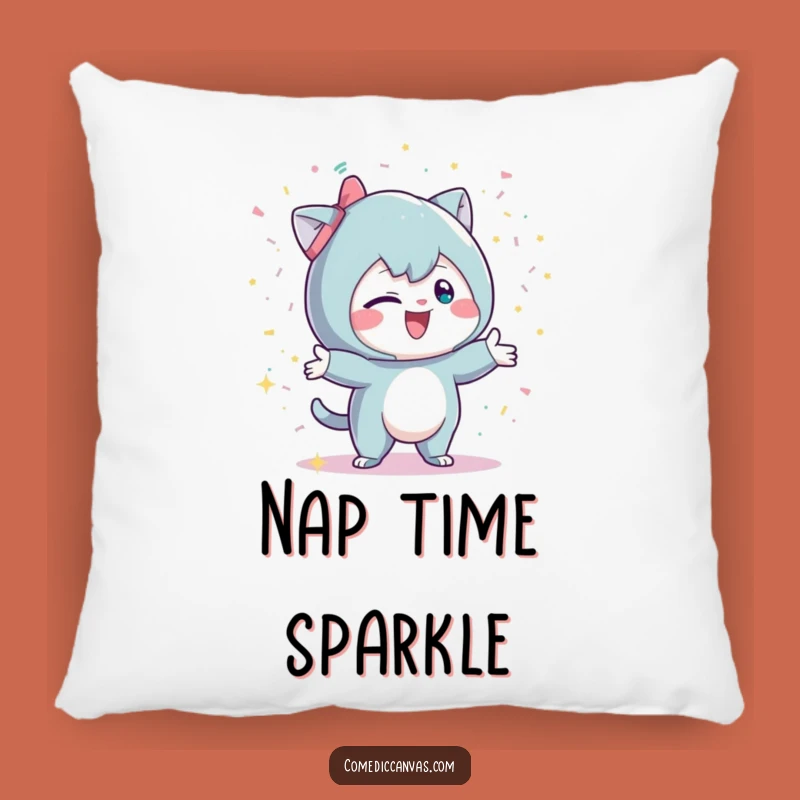 Funny Confetti Thrower Pillow: Snuggle Up with Festive Cheer