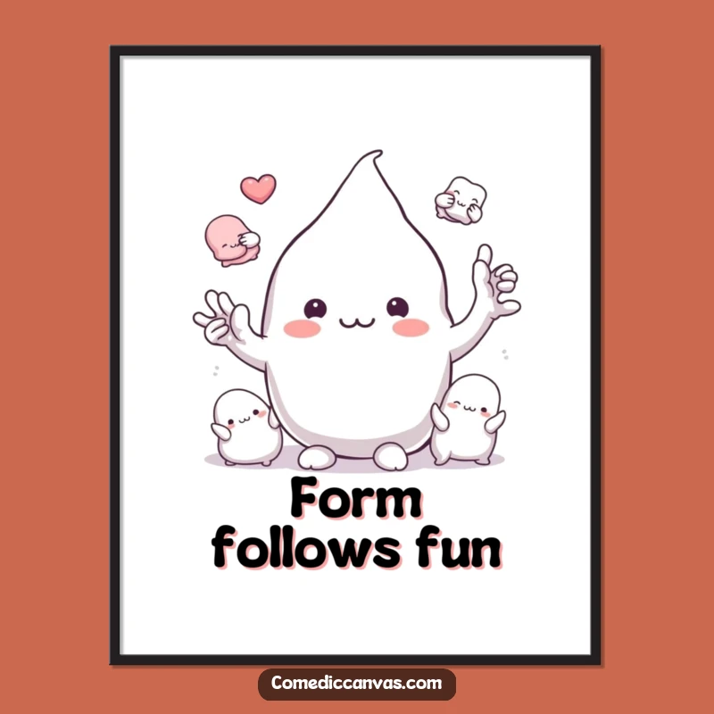 Funny Playful Clay Blob Digital Print - Instant Creative Wall Art Gift