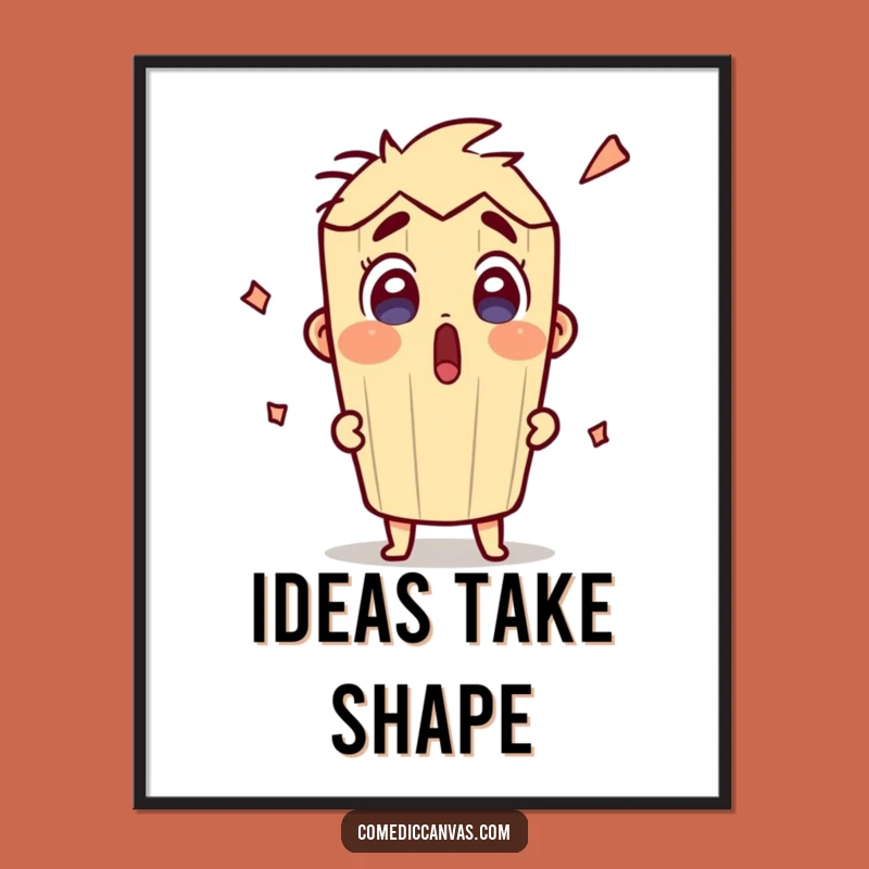 Funny Surprised Pencil Digital Art: Instant Artistic Humor for Your Walls