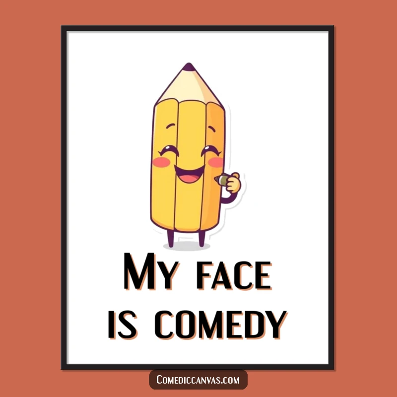 Funny Pencil Sketch Digital Art - Instant Whimsical Wall Decor Gift