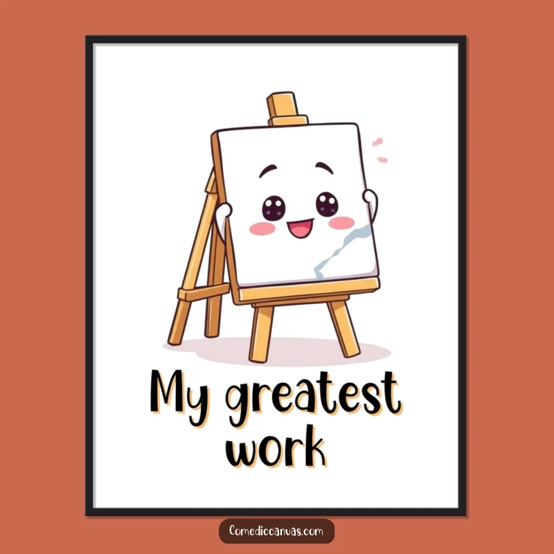 Funny Playful Easel Masterpiece Digital Art, Instant Art Decor