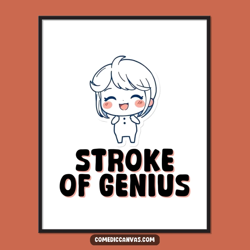 Funny Ink Pen Digital Art: Joyful Artist Strokes, Instant Funny Gift