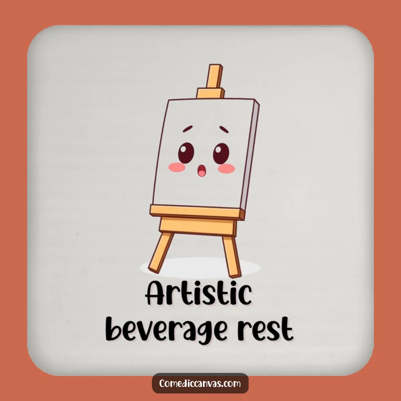 Funny Surprised Easel Coaster - Hilarious Housewarming Gift