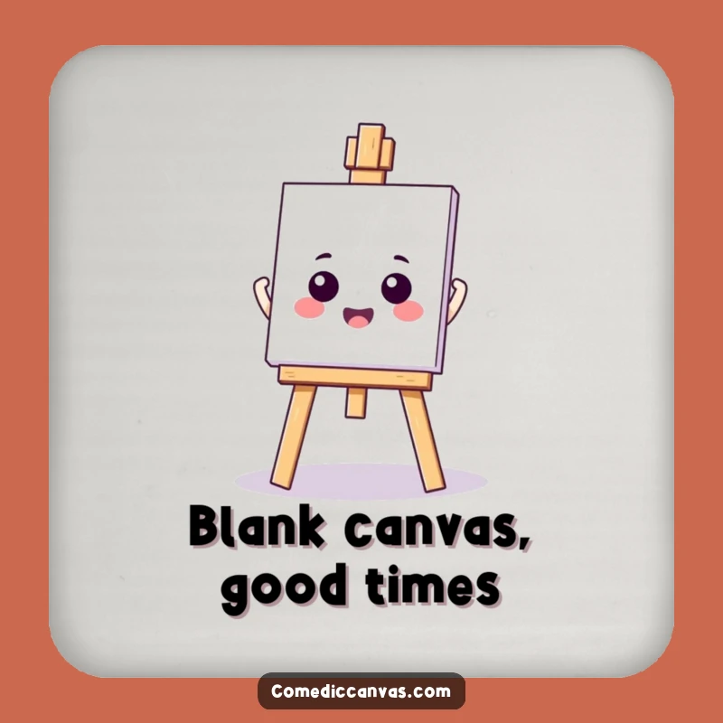 Funny Kawaii Easel Drink Coaster: Protect Surfaces with Art - Hilarious Funny Gift!