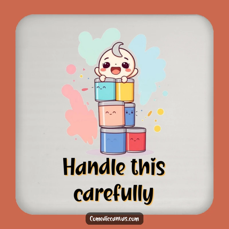 Funny Paint Can Balance Coaster: Protect Surfaces with Humor, Essential Funny Gift