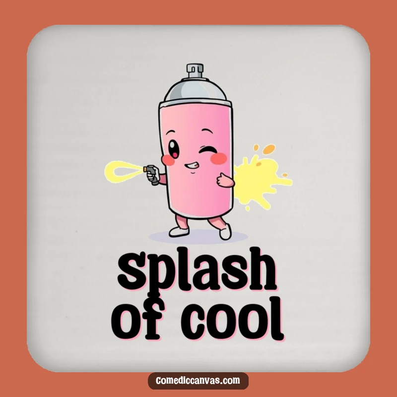 Funny Spray Paint Can Trail Coaster - Artistic Holder Gift