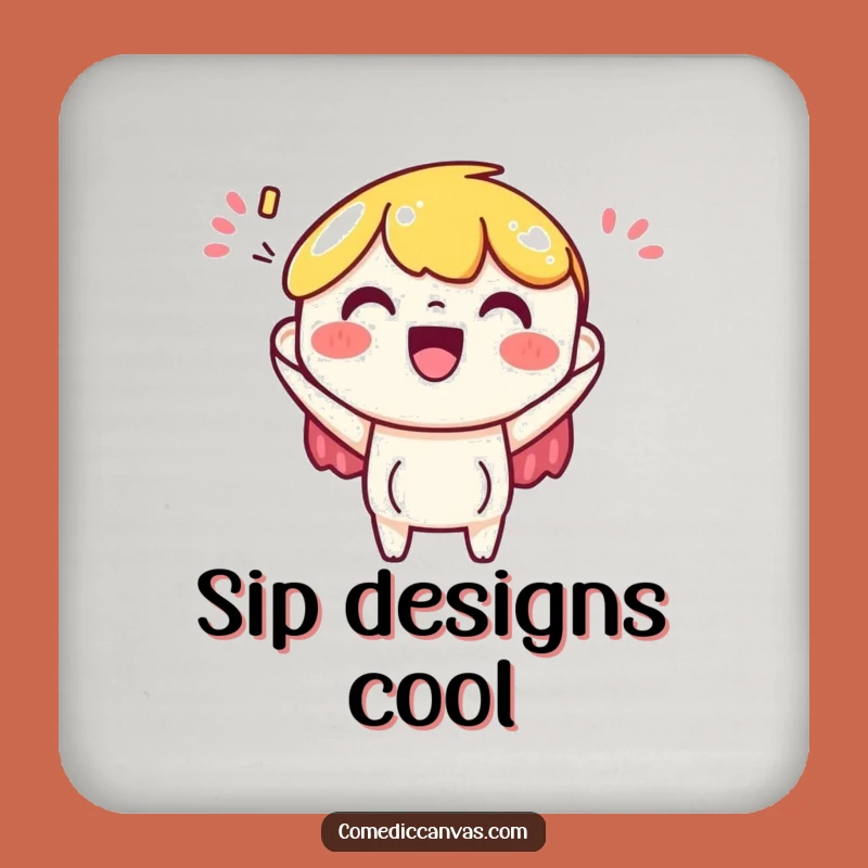 Funny Art Paper Coaster: Protect Surfaces with Creative Cheer