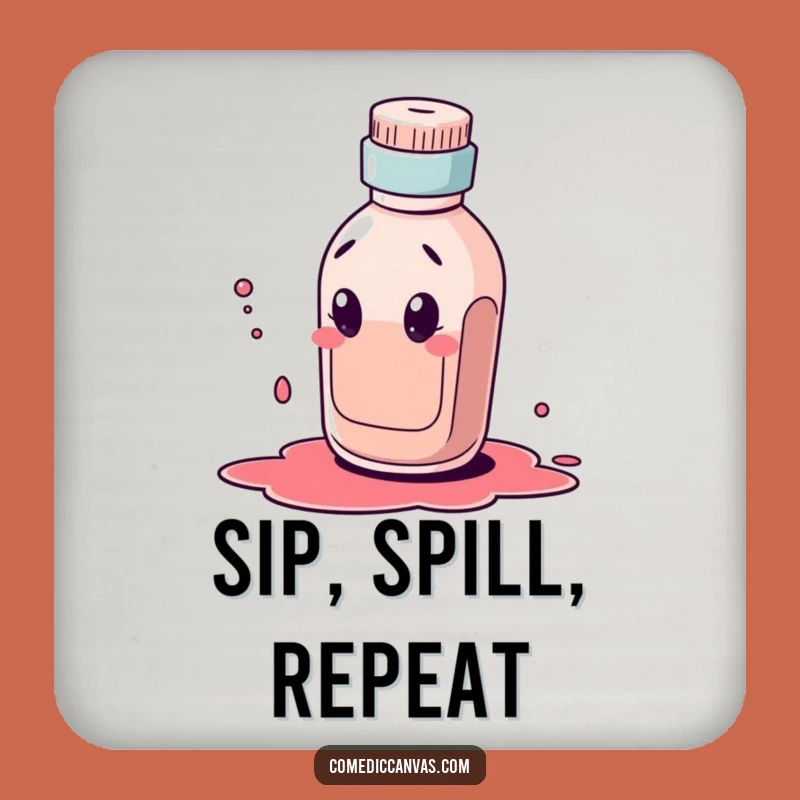 Funny Ink Bottle Character Coaster: Protect Surfaces from Creative Spills