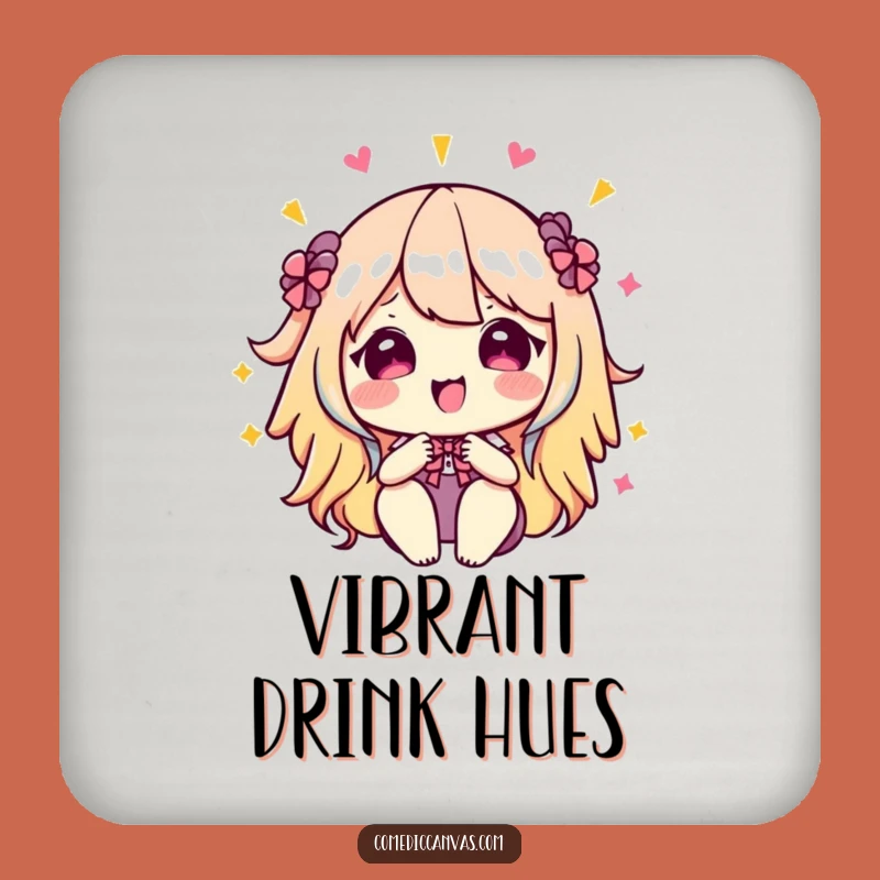 Funny Kawaii Palette Drink Coaster: Colorful Protection - Hilarious Funny Gift!