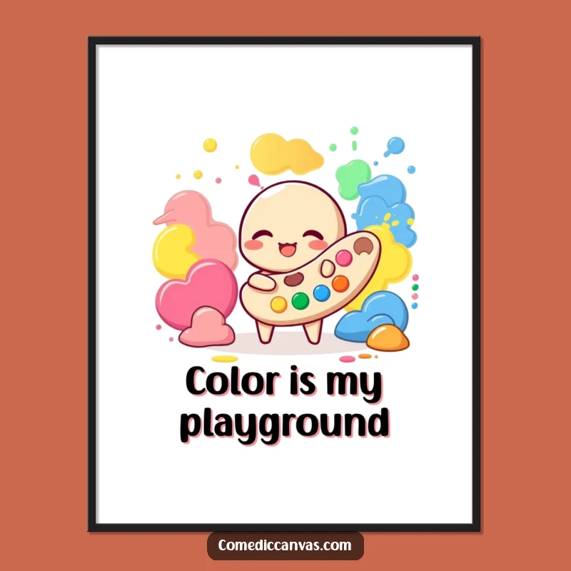 Funny Palette Paint Poster - Vibrant Art & Hilarious Wall Decor