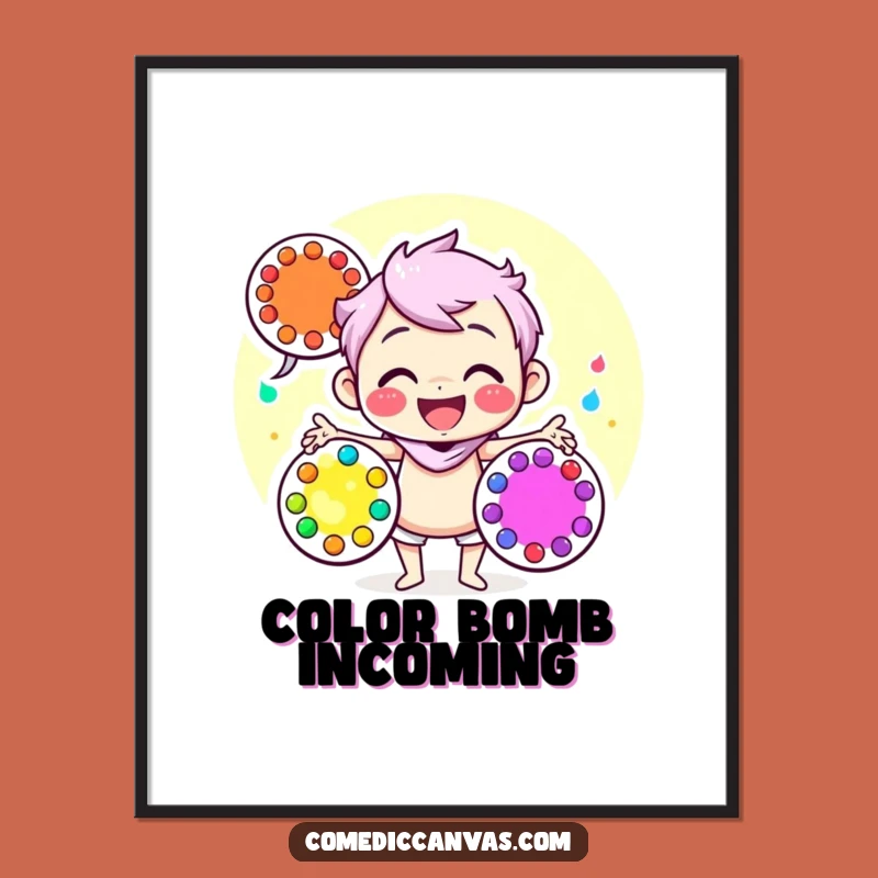 Funny Art Juggling Poster - Vibrant & Hilarious Wall Decor Gift