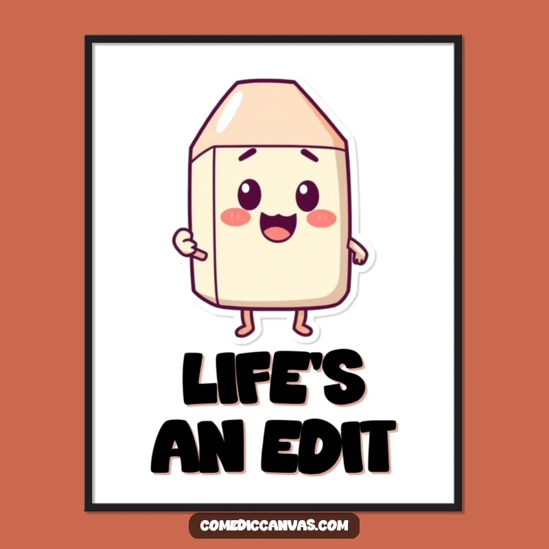 Funny Happy Eraser Surprise Poster - Character Art Decor Gift