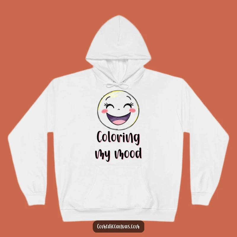 Funny Smiley Crayon Hoodie - Cozy & Delighted Character Gift