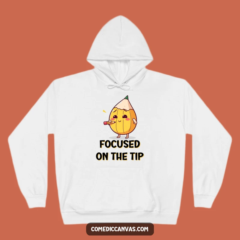 Cozy Funny Pencil Sharpening Hoodie: For Intense Study Sessions