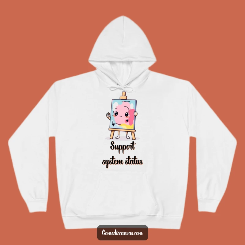 Funny Determined Easel Masterpiece Hoodie - Cozy, Artistic Gag Gift