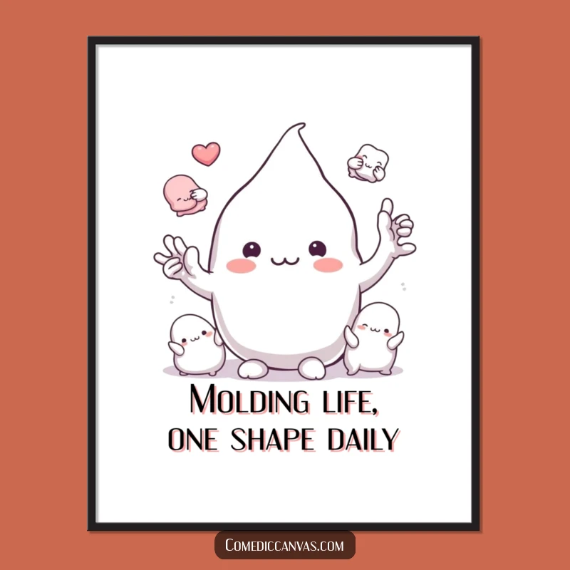 Funny Free Printable Wall Art: Clay Blob Transformations - Quirky Decor
