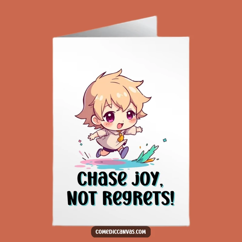 Free Printable Birthday Card: Chase Fun Paint Splash Character Humorous Download