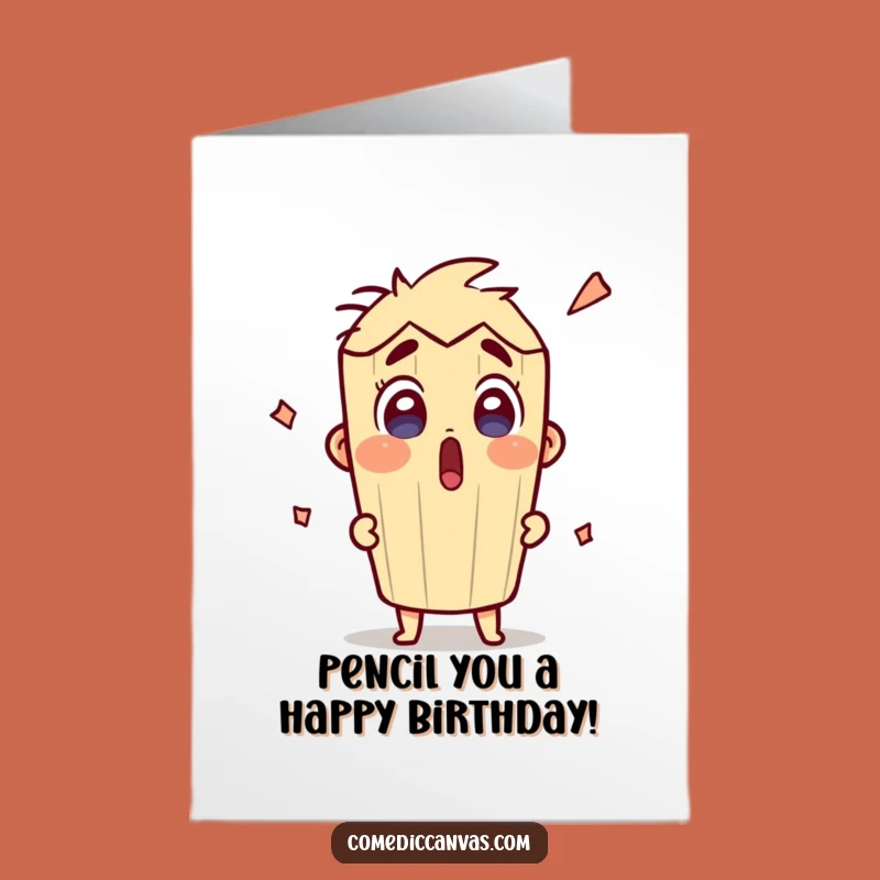 Free Printable Birthday Card: Surprised Pencil Sketching Fun - Funny Downloadable Gift