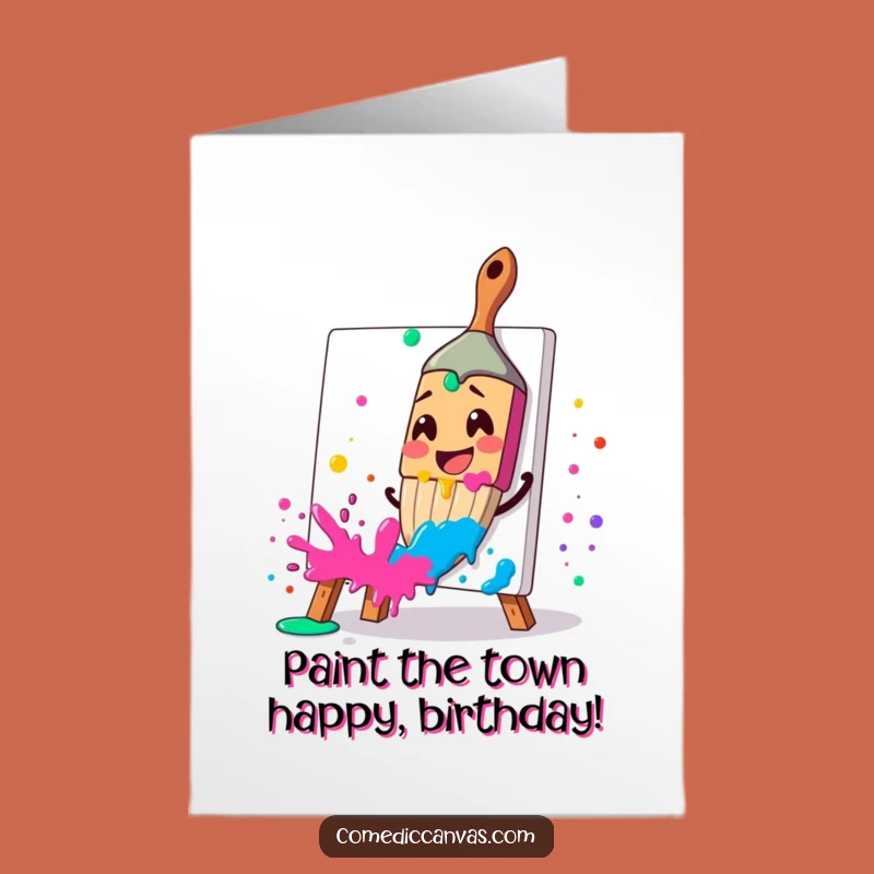 Free Printable Birthday Card: Paint Splatter Fun - Exciting Artist's Greeting