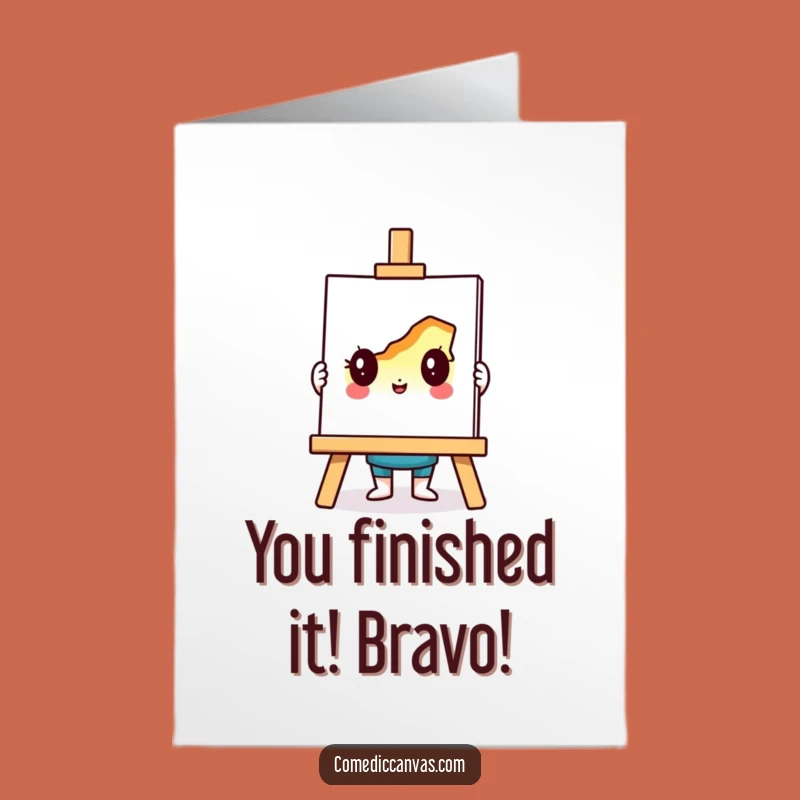 Free Printable Easel Congrats Card: Funny Art Achievement, Downloadable DIY Gift