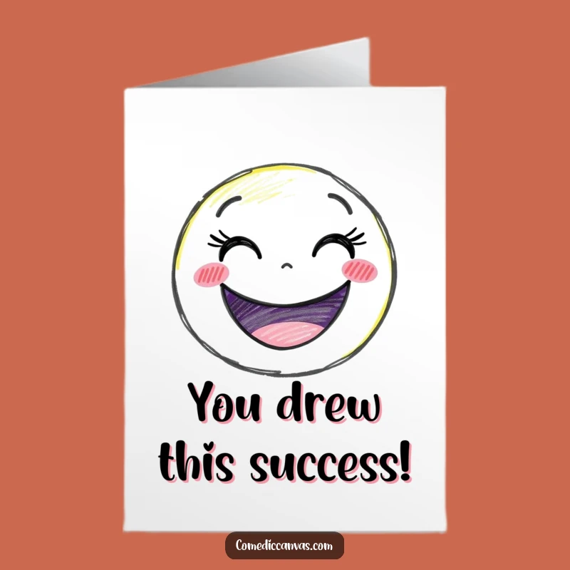 Funny Free Printable Congrats Card: Crayon Smile Creation, Artful Downloadable Gift