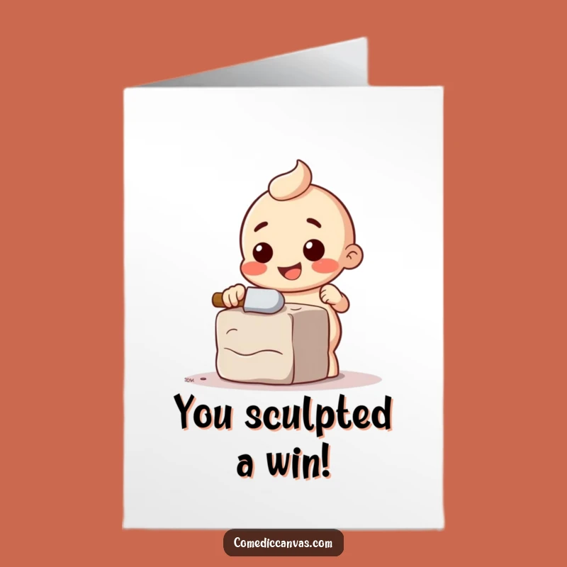 Funny Free Printable Congratulations Card: Chisel Art, Downloadable Masterpiece Gift