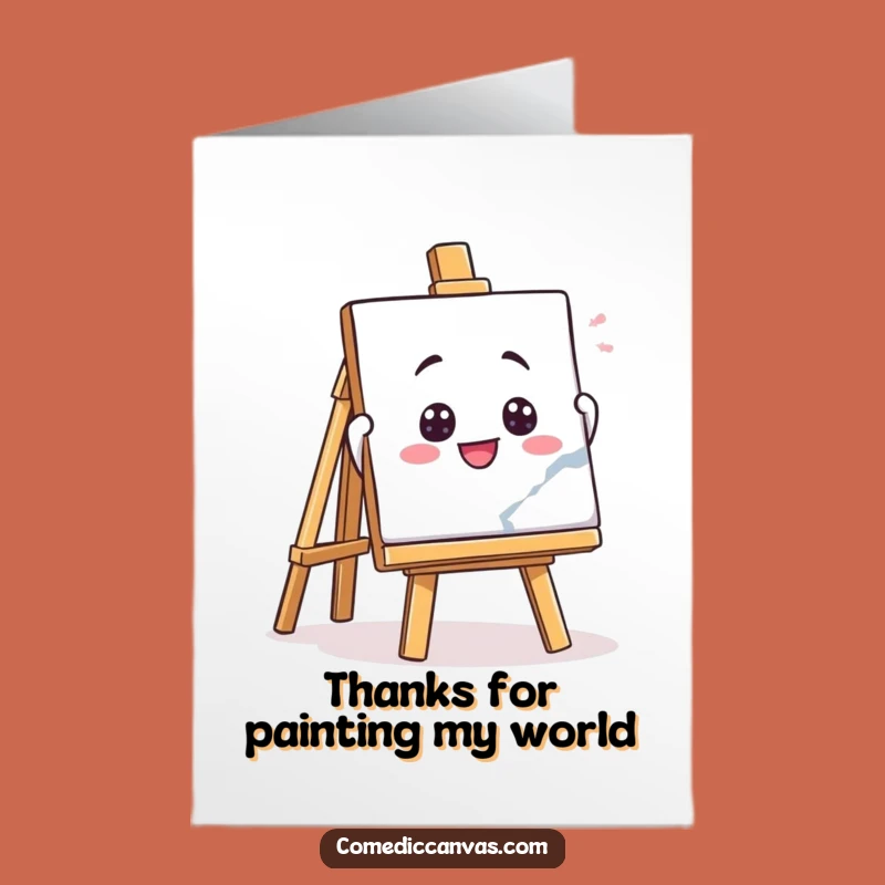 Free Printable Thank You Card: Easel's Artwork, Funny Downloadable Gift