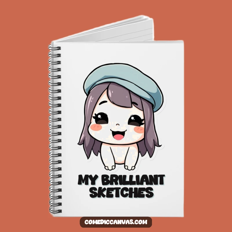 Funny Beret Grin Notebook: Jot Down Ideas with Artistic Flair, Funny Gift