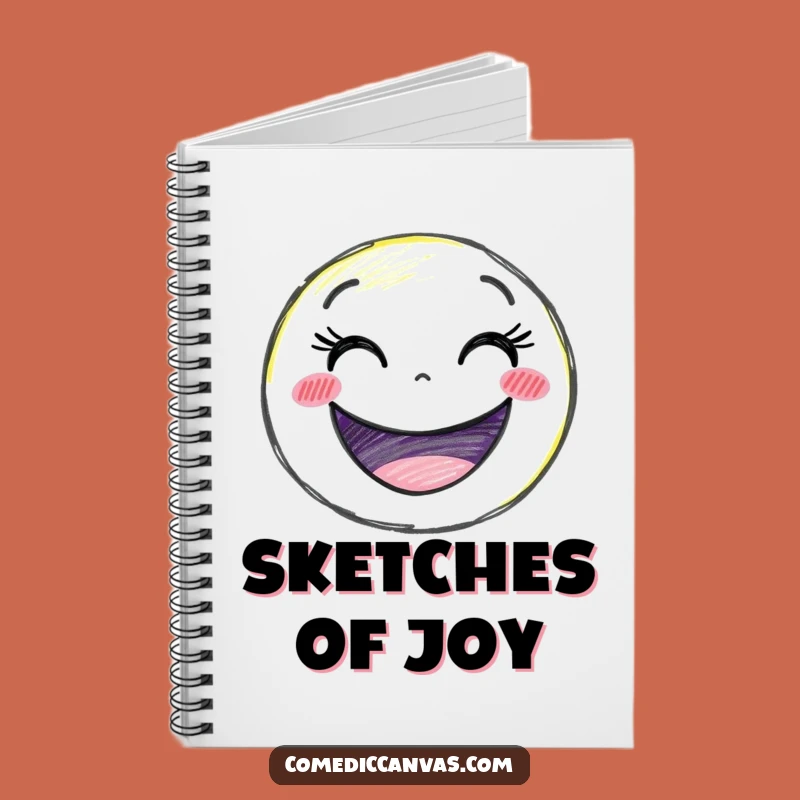 Funny Smiley Idea Notebook - Delighted Crayon Character Journal