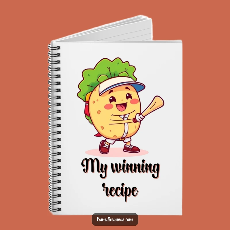 Funny Taco Baseball Champion Notebook Jot Down Ideas and Wins