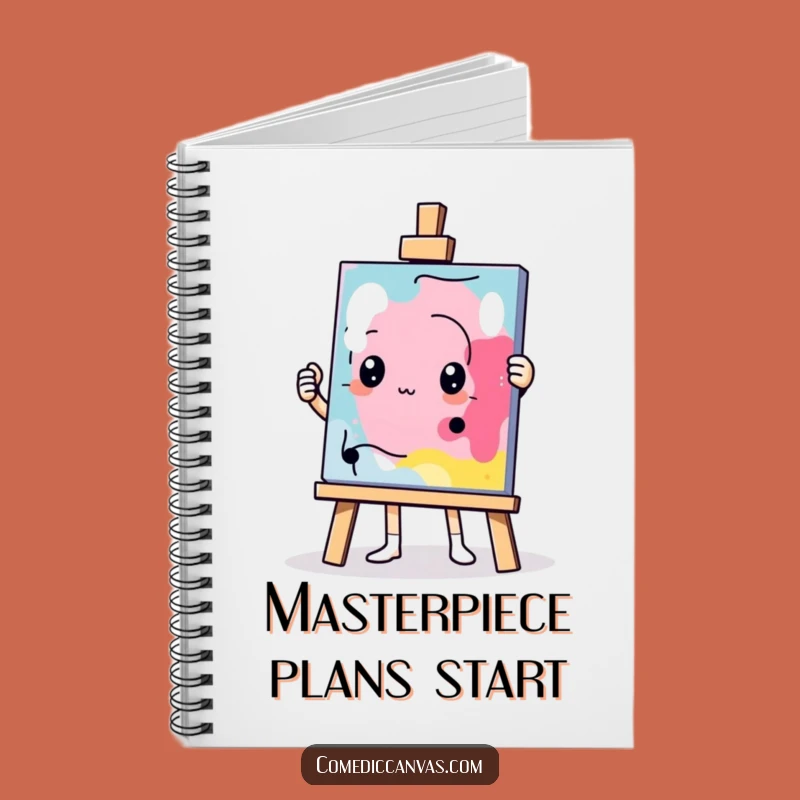 Funny Determined Easel Masterpiece Notebook - Journal for Artistic Ideas