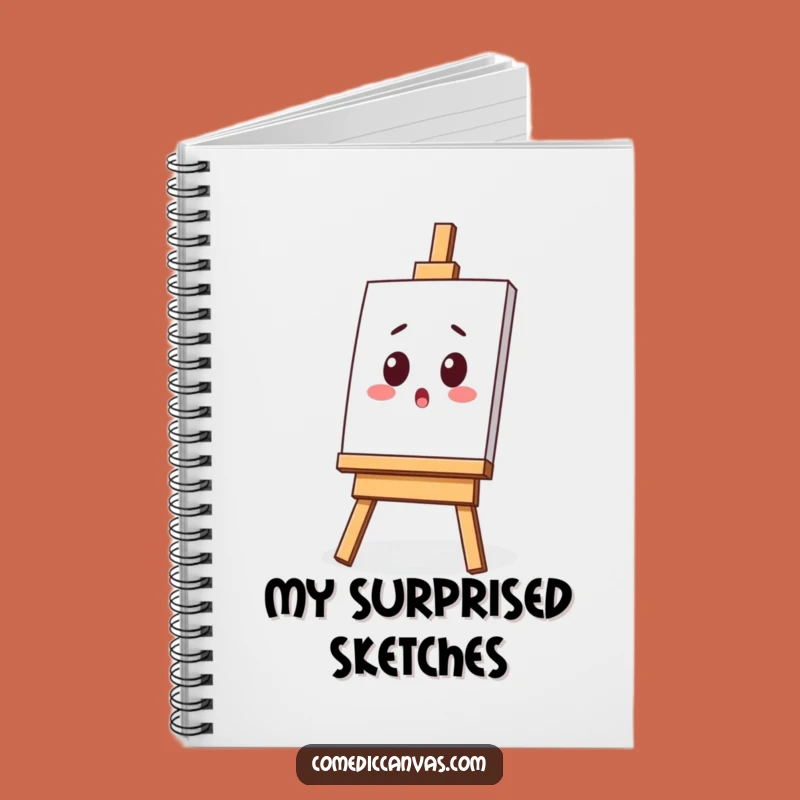 Funny Surprised Easel Notebook - Hilarious Gift for Artists
