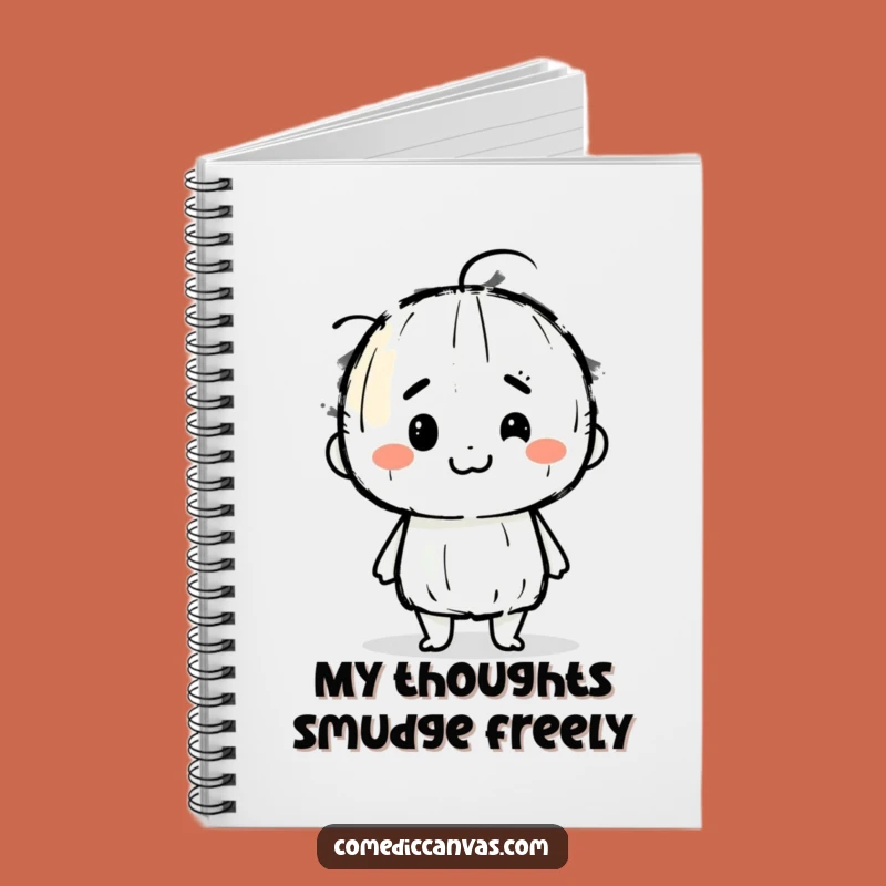 Funny Charcoal Stick Notebook: Smudge Your Ideas with Humor